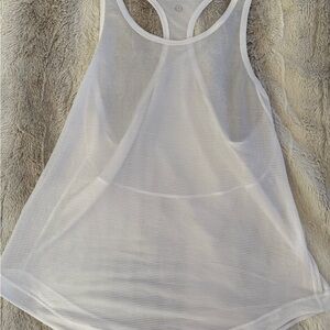 Lululemon Athletica Sheer White Tank Top